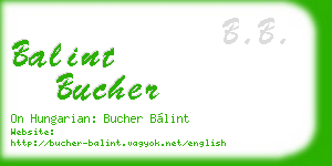 balint bucher business card